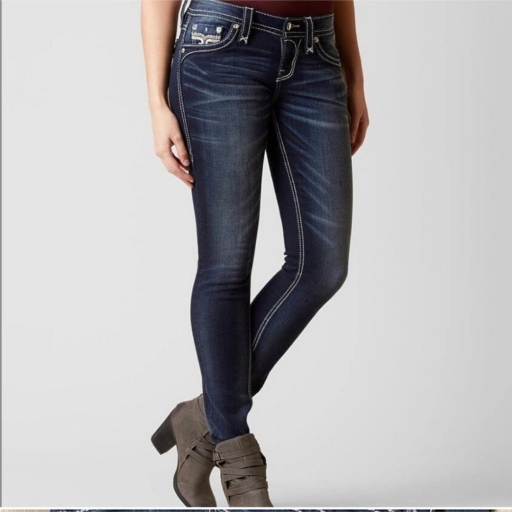 Rock Revival Scarlett Dark Blue Skinny Jeans